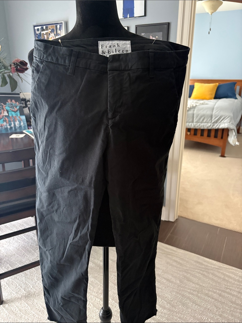 Frank & Eileen Black Womans  Straight-Leg / cropped  Pants - Picture 2 of 4